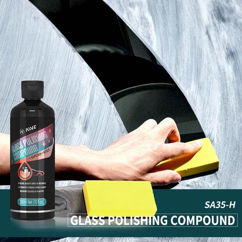 Glass Polishing Compound Car Windshield Oil Film Remover Deep Cleaner Paste Film Removal Cream Clear Window Auto Detailing