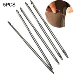 5Pcs Leather Sewing Awl Straight Needle for Sewing or Repairing Canvas Leather, Shoes Sewing Tools