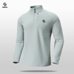 SBWL Autumn/Winter New Men's Outdoor Sports With a Base Shirt Running Skiing Mountaineering Fitness Sports Long Sleeve T-Shirt