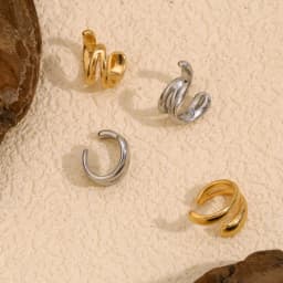 Fashion Women's Piercless Ear Clip Earring Classic Gold Color Trendy Earcuff Earrings Girl Gift Simple Daily Wear Jewelry