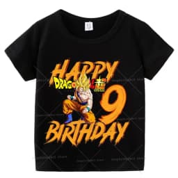 Dragon Ball Boy Number T Shirt Baby Birthday Clothes Anime Cartoon Children Cotton T Shirt Summer T Shirt Short Sleeve Tees Tops