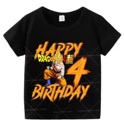 Dragon Ball Boy Number T Shirt Baby Birthday Clothes Anime Cartoon Children Cotton T Shirt Summer T Shirt Short Sleeve Tees Tops