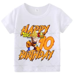 Dragon Ball Boy Number T Shirt Baby Birthday Clothes Anime Cartoon Children Cotton T Shirt Summer T Shirt Short Sleeve Tees Tops
