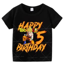 Dragon Ball Boy Number T Shirt Baby Birthday Clothes Anime Cartoon Children Cotton T Shirt Summer T Shirt Short Sleeve Tees Tops
