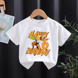 Dragon Ball Boy Number T Shirt Baby Birthday Clothes Anime Cartoon Children Cotton T Shirt Summer T Shirt Short Sleeve Tees Tops