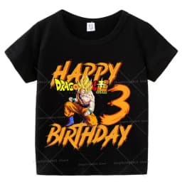 Dragon Ball Boy Number T Shirt Baby Birthday Clothes Anime Cartoon Children Cotton T Shirt Summer T Shirt Short Sleeve Tees Tops
