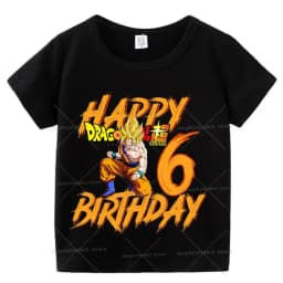 Dragon Ball Boy Number T Shirt Baby Birthday Clothes Anime Cartoon Children Cotton T Shirt Summer T Shirt Short Sleeve Tees Tops