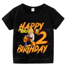 Dragon Ball Boy Number T Shirt Baby Birthday Clothes Anime Cartoon Children Cotton T Shirt Summer T Shirt Short Sleeve Tees Tops