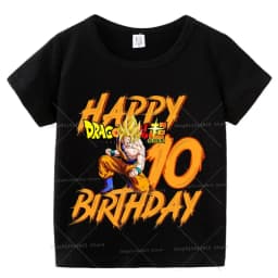 Dragon Ball Boy Number T Shirt Baby Birthday Clothes Anime Cartoon Children Cotton T Shirt Summer T Shirt Short Sleeve Tees Tops