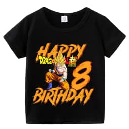 Dragon Ball Boy Number T Shirt Baby Birthday Clothes Anime Cartoon Children Cotton T Shirt Summer T Shirt Short Sleeve Tees Tops
