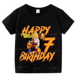 Dragon Ball Boy Number T Shirt Baby Birthday Clothes Anime Cartoon Children Cotton T Shirt Summer T Shirt Short Sleeve Tees Tops