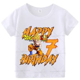 Dragon Ball Boy Number T Shirt Baby Birthday Clothes Anime Cartoon Children Cotton T Shirt Summer T Shirt Short Sleeve Tees Tops