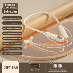 BT-12 Wireless Bluetooth Earphones Sports Headphones Card Insertion Digital Display Noise Cancelling Headset HiFi Music Earbuds