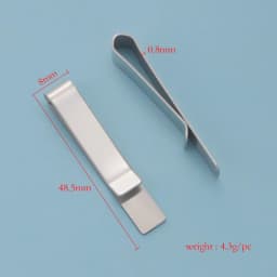 5Pcs/Lot Stainless Steel Mirror Polish Tie Clip Brushed Money Clip Cash Clamp Portable Party Business Simple DIY Accessories