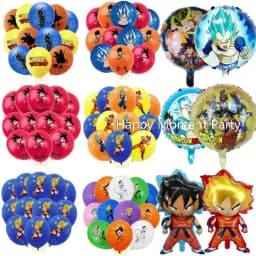 12/24pcs Dragoned Ball Goku Balloons Birthday Party Decoration Latex Balloon Monkey King Goku Party Favors Supplies Air Globos