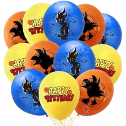 12/24pcs Dragoned Ball Goku Balloons Birthday Party Decoration Latex Balloon Monkey King Goku Party Favors Supplies Air Globos