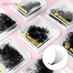 ABONNIE Loose 8D-20D Pointy Base Short Stem Premade Russian Volume Fans Faux Mink Premade Eyelash Extensions Makeup Cilios
