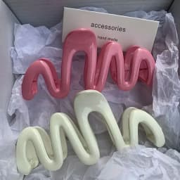 Women Girls 2026 Korean Sweet Irregular Colorful Jelly Wave Hair Claw Clip, Fashion Simple Headwear Hairpin