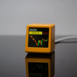 GeekMagic PRO BitCoin Cryptocurrency,Stocks,Futures,Currency Exchange Rate,Price Tracker Ticker,Time Clock Weather Display