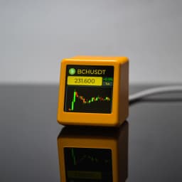 GeekMagic PRO BitCoin Cryptocurrency,Stocks,Futures,Currency Exchange Rate,Price Tracker Ticker,Time Clock Weather Display