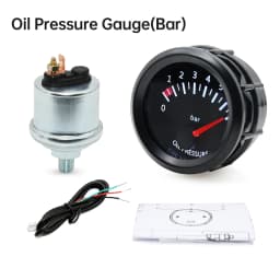 52mm Car Oil Pressure Gauge Sensors Modification 0-7 BAR Oil Pressure Meters for Truck Car 12V Oil Press Sensor M10x1 NPT1/8