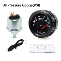 52mm Car Oil Pressure Gauge Sensors Modification 0-7 BAR Oil Pressure Meters for Truck Car 12V Oil Press Sensor M10x1 NPT1/8