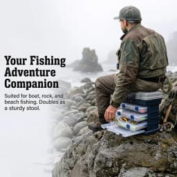 Zoe Fishing Tackle Box Kit with Fishing Pliers 4-Tier Multi-Functional Fishing Handheld Storage Box Adjustable Dividers Portable Fishing Tackle Lure Tool Box Arts Crafts