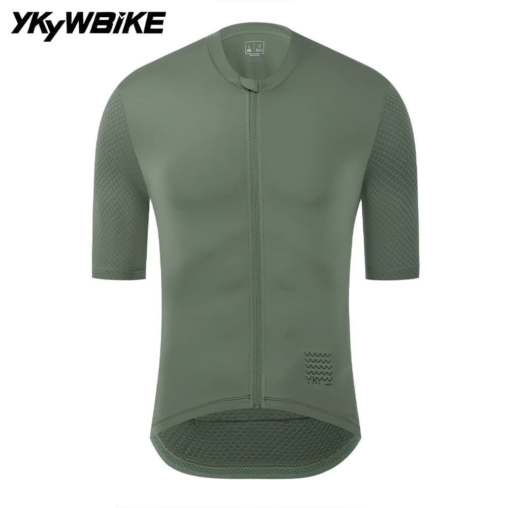 YKYWBIKE Man's Cycling Jersey Summer Road Bike Shirt Breathable Bicycle Jersey Short Sleeve UV Protection