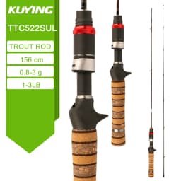 KUYING TETON Spinning Casting Rod For Fishing Lure Rods BFS Pole Carbon 0.8-8g 1-8lb FUJI Parts Baitcaster