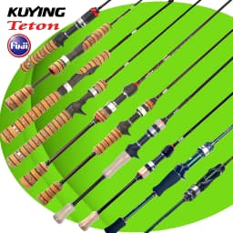 KUYING TETON Spinning Casting Rod For Fishing Lure Rods BFS Pole Carbon 0.8-8g 1-8lb FUJI Parts Baitcaster