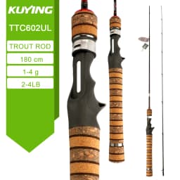 KUYING TETON Spinning Casting Rod For Fishing Lure Rods BFS Pole Carbon 0.8-8g 1-8lb FUJI Parts Baitcaster