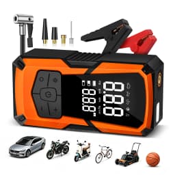 STSCELZ Portable Jump Starter Air Compressor for 12V Cars, 150 PSI Tire Inflator with Digital Gauge and Auto Shut-Off