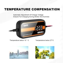 Newest 12V Car Battery Charger 2Ah-20Ah Intelligent Digital Display Lead Acid Battery Repair Charger for Car SUV Motorcycle