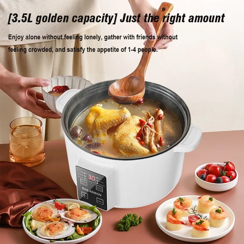 220V Electric Cooker Non-stick Cooking 3.5L Hot Pot Multifunction Electric Cooker Smart Rice Pot For Home Electric Hot Pot