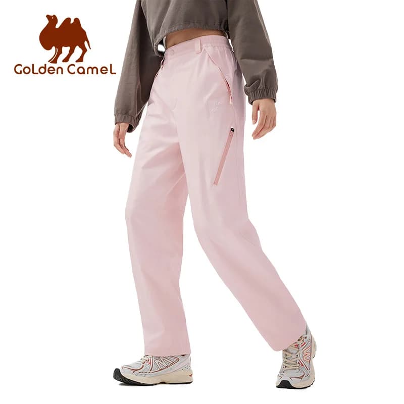 GOLDEN CAMEL Outdoor Hiking Pants Men Women Windproof Waterproof Breathable Wear-resistant Tear-resistant Hiking Soft Shell Trou