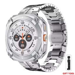 Steel Band+Case for Samsung Galaxy Watch ultra 2025 47mm Alloy Bumper Cover for GALAXY Watch7 ultra 47mm Luxury Men Strap correa