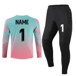 Custom Men Football Goalkeeper Uniforms Suit Adult Kids Jerseys Sets Long Sleeve Protective Sponge Soccer Shirt Pants Sports