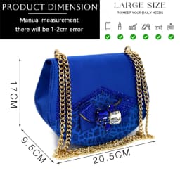 2024 Rhinestone Design INS Hot Sale New Arrivals African Shoes and Bag Set in Blue Color Open Toe Comfortable Women Heels