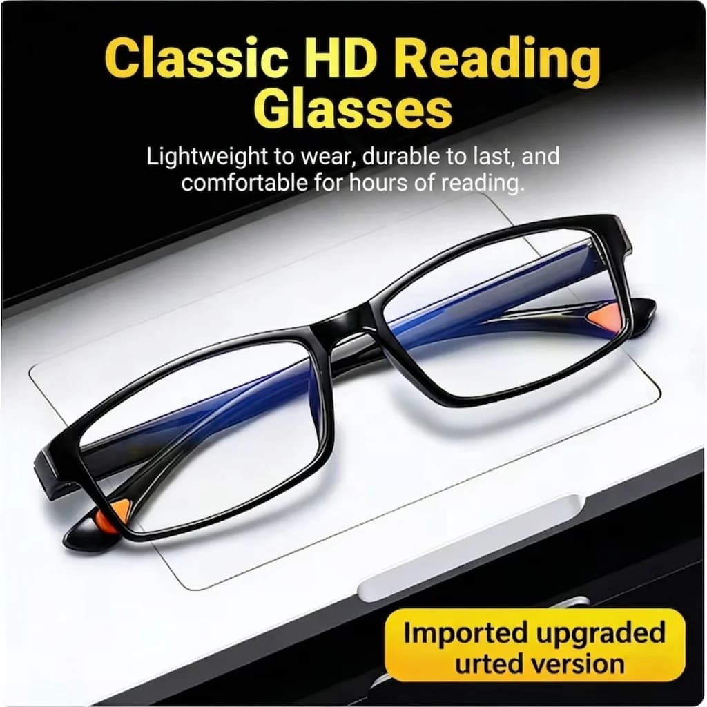 Classic HD Reading Glasses, Ultra-Light High Definition Anti-Blue Light Eyewear for Daily Use Lightweigh and Durable