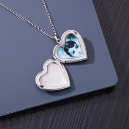 Stainless Steel Custom Photo Heart Locket Necklace for Woman Personalized Family Friends Picture Pendant Memorial Jewelry Gifts