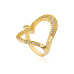 Gold Color Stainless Steel Colored Imitation jade heart-Shaped Opening Ring For Women Adjustable Charm Finger Ring Jewelry Gift