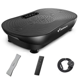 Merach Vibration Plate Exercise Machine with Digital Display Built-in Speakers, Whole Body Workout Weight Loss 350lbs Capacity for Lymphatic Drainage Home Fitness Equipment