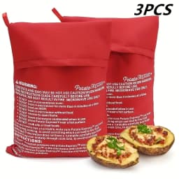 Kitchen Supplies Microwave Potato Bag Baked Potato Bag Red Pouch Cooking in Just 4 Minutes Cooker Bag Potato Bags Kitchen Tools