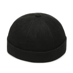 Vintage Men's Summer Cotton Brimless Skullies Cap Solid Color Street Portable Docker Hats Multipurpose Beanie Hat Hip Hop Hats