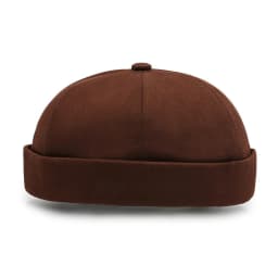 Vintage Men's Summer Cotton Brimless Skullies Cap Solid Color Street Portable Docker Hats Multipurpose Beanie Hat Hip Hop Hats