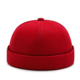 Vintage Men's Summer Cotton Brimless Skullies Cap Solid Color Street Portable Docker Hats Multipurpose Beanie Hat Hip Hop Hats