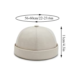 Vintage Men's Summer Cotton Brimless Skullies Cap Solid Color Street Portable Docker Hats Multipurpose Beanie Hat Hip Hop Hats