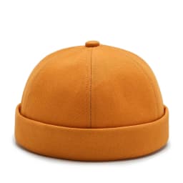 Vintage Men's Summer Cotton Brimless Skullies Cap Solid Color Street Portable Docker Hats Multipurpose Beanie Hat Hip Hop Hats