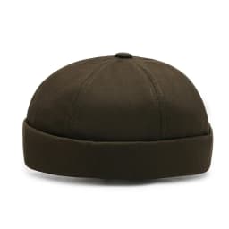 Vintage Men's Summer Cotton Brimless Skullies Cap Solid Color Street Portable Docker Hats Multipurpose Beanie Hat Hip Hop Hats