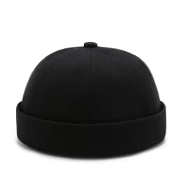 Vintage Men's Summer Cotton Brimless Skullies Cap Solid Color Street Portable Docker Hats Multipurpose Beanie Hat Hip Hop Hats